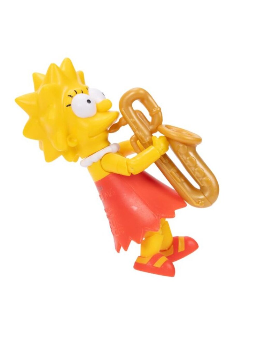 The Simpsons Lisa Simpson 5" Figure JAKKS Pacific Saxophone Red Dress NEW - Picture 4 of 4